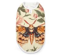 Death's Head Hawk Moth Dog Shirts Patterned Pet Clothes Tank Top Sleeveless T-Shirt for Cats Puppy 2XL