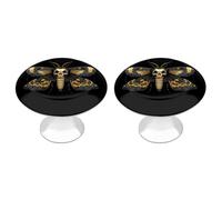 Death's Head Hawk Moth Drawer Knobs Decorative Cabinet Knobs Pull Handle 2 Pack