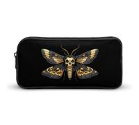 Death's Head Hawk Moth Pencil Case Large Capacity Pen Pouch Bag Stationery Organizer Makeup Bag