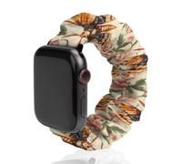 Death's Head Hawk Moth Scrunchie Watch Bands Soft Elastic Replacement Wristband Compatible with Apple Watch 42mm/44mm
