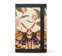 Death's Head Hawk Moth Trifold Wallet Cute Card Slots Holder Clutch Purse Wallets for Men Women