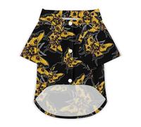 Death's Head Moth Hawaii Shirt Print Dog Clothes T-Shirt Beach for Puppy Cat 3XL