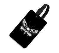 Death's Head Moth Luggage Tags Travel ID Tags Suitcase Tag Name Tag Baggage Identifier Labels