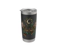 Deaths Head Moth Mystical Whimsigoth Art Episodic Drawing Stainless Steel Insulated Tumbler