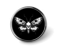 Death's Head Moth Round Button Pins Lapel Pin Brooch Badge Clothing Hats Decor for Women Men Gifts