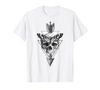 Death's Head Moth Skull Arrow Value Graphic T-Shirt, Men, White, M