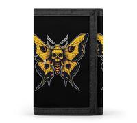 Death's Head Moth Wallet Slim Trifold Purse Card Holder Money Pouch Organizer Wallets