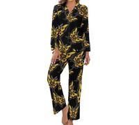 Death's Head Moth Women's Pyjamas Set Long Sleeve Sleepwear Pjs Lounge Sets Loungewear Nightwear