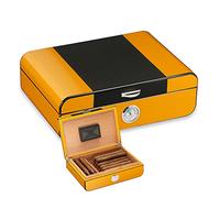 DEaThsalL Cigar Humidor, Cigar Humidor Box, Spanish Cedar Wood Interior, Cigar Box for 35 Cigars with Hygrometer Humidifier & Divider, Great Gift for Cigar Lovers A