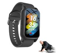 DEaThsalL Elderly Smart Watch with Fall Detection HD Personal Alarm Reminder Waterproof Fitness Tracker Preventing Getting Lost Emergency Watch for Seniors Black