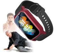 DEaThsalL Fall Detection Watch for Elderly Smartwatch HD Personal Alarm Reminder Waterproof Fitness Tracker Preventing Getting Lost Emergency Watch for Seniors Red