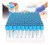 DEaThsalL Lab Vacuum Blood Collection Coagulation Tubes with No Additive PET Material for Venous Blood Centrifuge Use and Vacutainer Tube Compatibility Blue-5ml