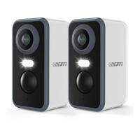 DEATTI 2K Wireless Security Camera Outdoor with Siren Floodlight, Rechargeable Battery CCTV Camera Systems, WiFi Home Security Camera, Motion Detection, Voice Intercom, 2 Pack/2PCS Set Brand
