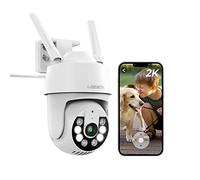 DEATTI Q30S PTZ Outdoor Surveillance Camera, 1080P WLAN IP Camera Outdoor 2.4GHz WiFi with Two-Way Audio, PIR Human Motion Sensor, Message Push, IP66, Support 128G SD Card (without)