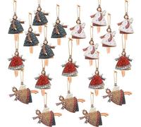 Deauparkoty Pack of 20 Small Angel Pendants for Christmas Tree, Christmas Decoration, Wooden Guardian Angel Gift, Christmas Tree Decoration, Christmas Tree Decoration, New Year's Eve Lucky Charm