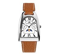 Deauville Multifunctional Watch, Cognac + silver, Strap.