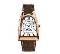 Deauville multifunctional watch, Mocha + Rose Gold Plated, Strap.