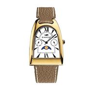 Deauville multifunctional watch, Taupe + Gold Plated, Strap.