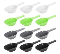 DEAYOU 12 Pack Dog Food Scoop, 1 Cup Plastic Pet Food Scoop with Measuring Lines, Multi Purpose Kitchen Scoop Measure Cups for Puppy, Cat, Bird, Flour, Ice Cube, Accurate Portion Control, 4 Colors
