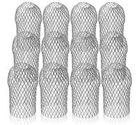 DEAYOU 12 Pack Gutter Guard, 3" Expandable Aluminium Filter Strainer, Downspout Leaf Filter, Mesh Gutter Strainer, Downspout Rain Protector, Rustproof Gutter Drain Cover for Stop Leaf Debris Blockage