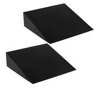 DEAYOU 2 Pack Yoga Foam Wedge, 13" EVA Foam Stretch Slant Boards for Lower Leg Strength Improvement, Squat Wedge Block for Exercise, Calf Stretching, Knee Pad, Back Support, Footrest Cushion (Black)