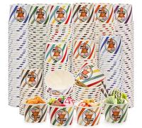 DEAYOU 240 Pack Paper Ice Cream Cups, 8 oz/240ml Disposable Dessert Bowls, Treat Cups for Sundae, Parfaits, Frozen Yogurt, Soup, Snack, Party Supplies, Colorful Stripes, 6 Styles