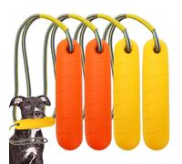 DEAYOU 4 Pack Dog Pool Toys, Interactive Dog Water Floating Toys with Rope, Fetch Training Bumpers Retrieving Dummy, Pet Throw Toy for Outdoor, Summer, Playing, Tug Game, Retriever