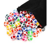 DEAYOU 80 Pack Sticky Balls for Fabric Dart Board, Dart Hook and Loop Balls, Mini Sticky Golf Balls, Safe Sport Darts Game Accessories with Storage Bag for Adult, Indoor, Outdoor, Party, 8 Color