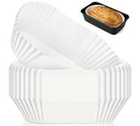 DEAYOU 80 PCS Loaf Bread Baking Liners, Paper Loaf Pan Liners, Greaseproof Baking Cups Tin Liners for Cakes, Snacks, Cupcakes, Muffins, Weddings, Parties, White, Recyclable