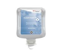 DEB CLR1L Clear foam refresh, 1l volume | Hypoallergenic formulation is gentle on sensitive skin, helping to reduce refill frequency in busy commercial restrooms.