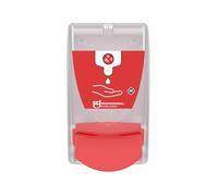 DEB GG224 Sanitizer Dispenser | Manual push-button operation prevents cross-contamination, offering hygienic hand hygiene in busy commercial washrooms.