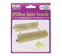 Deb Moffett-Hall’s Endless Loom Bands, 7 Inches Diameter, Pack of 50 Pieces, Clear Color, Use with The Endless Loom