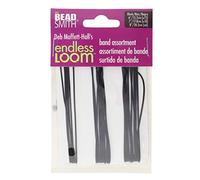 Deb Moffett-Hall’s Endless Loom Bands, Black Color, 28 Piece Assortment Pack, Use with The Endless Loom