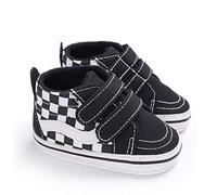 DEBAIJIA Baby Canvas Shoes Infant First-Walking Toddler Sneakers 12-18M Kid Plimsolls Anti-Slip Breathable 3 UK Child Black (Tag Size 3)