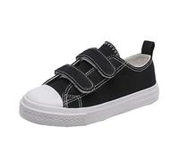 DEBAIJIA Baby Canvas Sneakers Kid Walking Shoes Trainers Child Sport Shoes Boy Girl Casual Athletic Outdoor Classic Big Kid UK 1.5A-Black