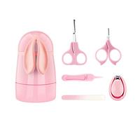 DEBAIJIA Grooming Kit Manicure Set Baby Infant Newborn Nail Trimmer Beauty Care Suits Girls Boys 5 * 1 Suit Pink