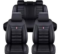 DEBAO Car Seat Covers Full Set for Toyota Prius IV/Prius PHEV/Prius Prime 2016-2021 2022 2023 2024 2025, Leather Car Seat Cushion Cover Front Rear Protectors Waterproof Interior Accessories,Black