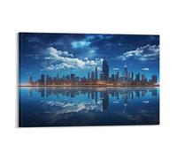 DEBAOKA Beautiful City Canvas Wall Art, Stretched And Framed - 30x45cm
