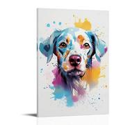 DEBAOKA Colourful Dogs Wall Art for Living Room Funny Animal Paintings Paintings on Canvas Wall Art Poster for Home Decorations Wall Decor