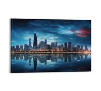 DEBAOKA Vintage City Canvas Wall Art, Stretched And Framed - 30x45cm