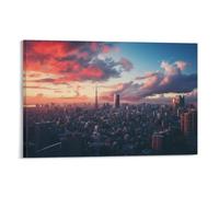 DEBAOKA Vintage City Canvas Wall Art, Stretched And Framed - 40x60cm