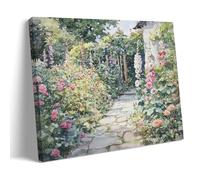DEBAOKA Vintage Country Garden Wall Art for Living Room Abstract Flower Painting Paintings on Canvas Wall Art Print Poster for Home Wall Decor Framed Artwork 12x18inch(30x45cm)