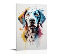 DEBAOKA Vintage Dog Wall Decorations for Bedroom Natural Black Animal Watercolor Canvas Wall Art for Living Room Painting Stretched And Framed Ready to Hang Home Decor