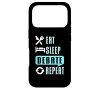 Debate Design For Debater Speaker - Eat Sleep Debate Case for iPhone 17 Pro