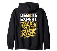 Debate Expert Talk At Your Own Risk Funny Debater Orator Zip Hoodie