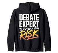 Debate Expert Talk At Your Own Risk Funny Discourse Debater Zip Hoodie