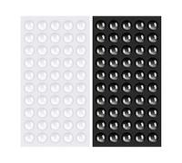 Debbery 100Pcs Rubber Feet Pads, Self Adhesive Furniture Coaster Feet, Non Slip and Wear Resistant, Strong Viscosity, Good Resilience, Adhesive Buffer Pads Door for Walls and Wooden Floors