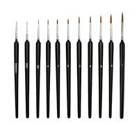 Debbery 11 Pcs Fine Paint Brushes, Versatile Detail Brush, Miniature Paint Brushes for Fine Detailing & Art Painting, Acrylic & Nail, Models,Watercolour, Miniatures, Oil, Wargaming figures.