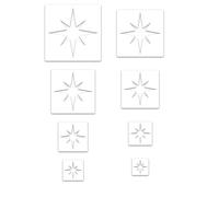 Debbery 8 Pcs Star Stencils Painting, Different Sizes of Octagonal, Star Templates Reusable Plastic Templates for DIY Craft Projects, Cake Decorations, and Home Decor