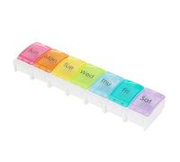 Debbery Pill Box, 7 Day Portable Pill Organizer with Individual Compartments and Push Button Pop Up Lid Design, Medicine Storage Box for Vitamins, Cod Liver Oil, Supplements and Medicines